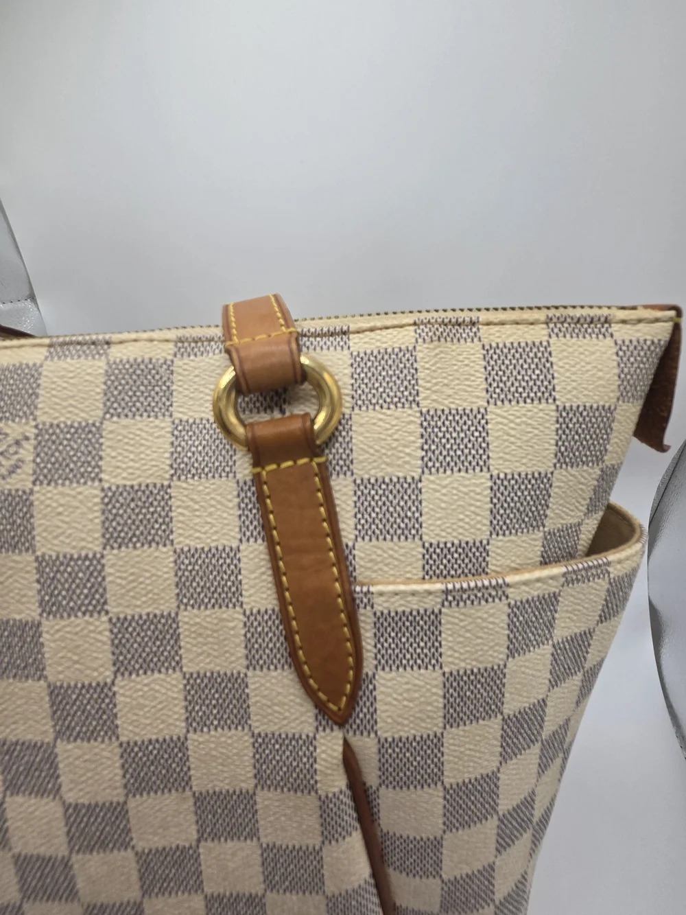 Authentic Preloved Louis Vuitton Damier Azur Totally PM Purse W Dust Bag & COA